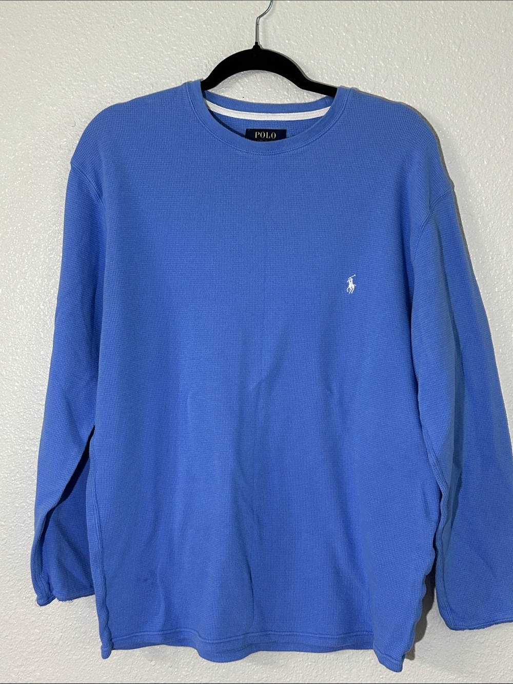 Men’s Polo by Ralph Lauren Blue Thermal Shirt Sz XL - Picture 2 of 6